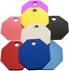 Aluminium hexagon dog tag